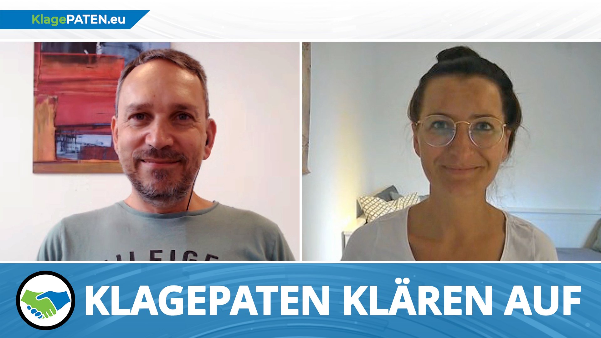 Klagepaten TV #1: Heute Premiere um 20:15 Uhr: das neue Video-Format von Klagepaten mit Gastgeber Ralf Ludwig