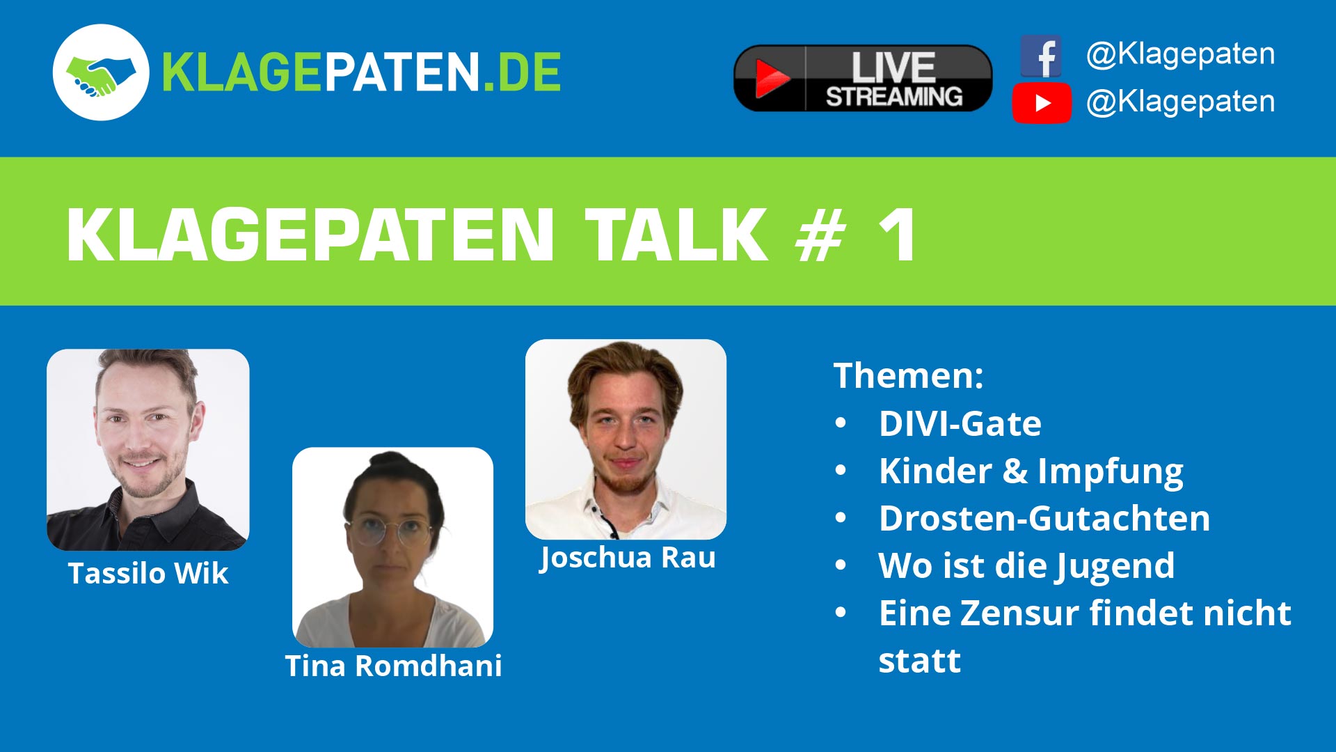 KlagepatenTalk #1 mit Tina und Tassilo