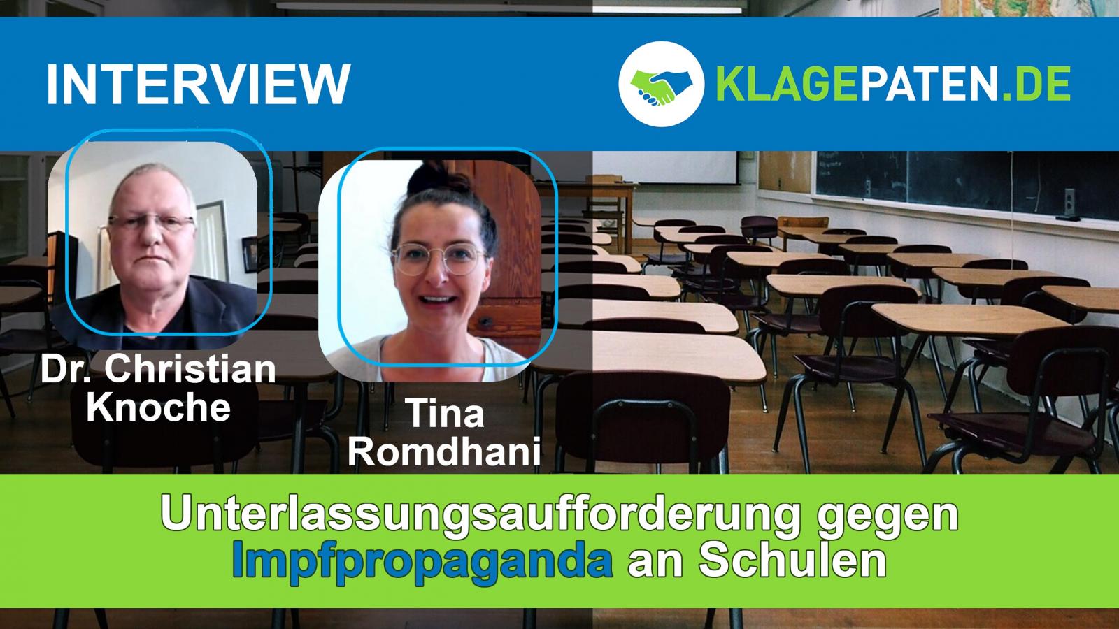 Unterlassungsaufforderung gegen Impfpropaganda an Schulen – Interview mit Dr. Knoche